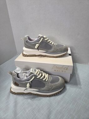 Blowfish Women's Gray Mesh & Suede Sneaker
